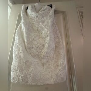 Calvin Klein White Textured Midi Dress